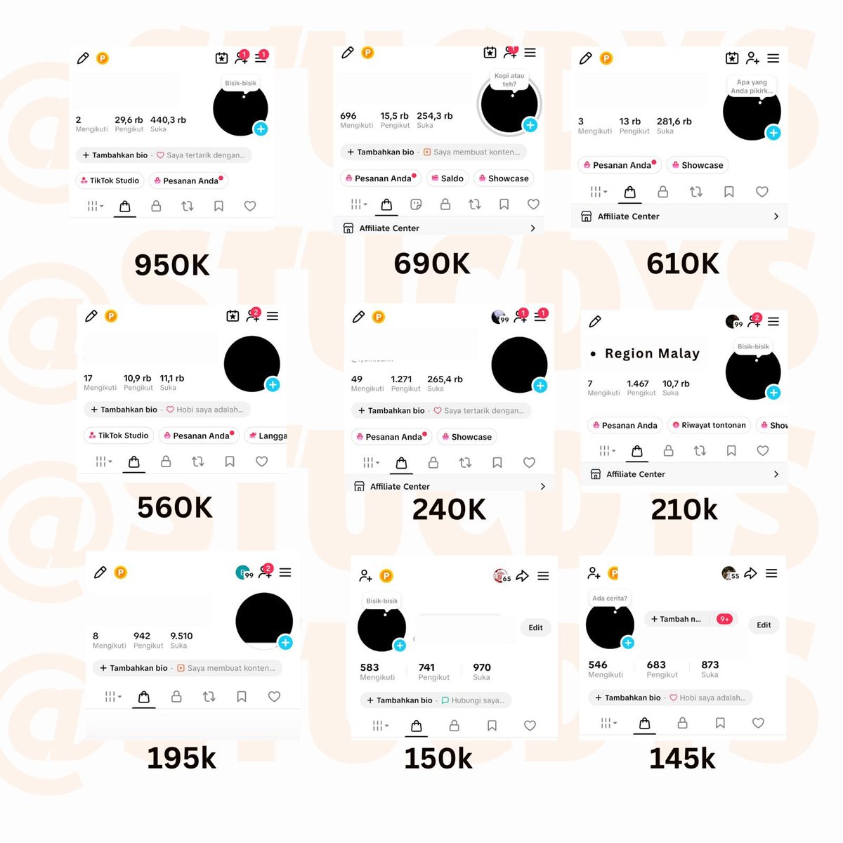 stucdys_'s tweet photo. Hai haiiii aku update stok akun tiktok lagii yaa, organik ngonten dan mutualan bukan hasil suntik yaa 

Account aff jual live go affiliate kerkun shop keranjang kuning acc beli tt ig wts need kol specialist wtb https://t.co/fWdHV5qfXw