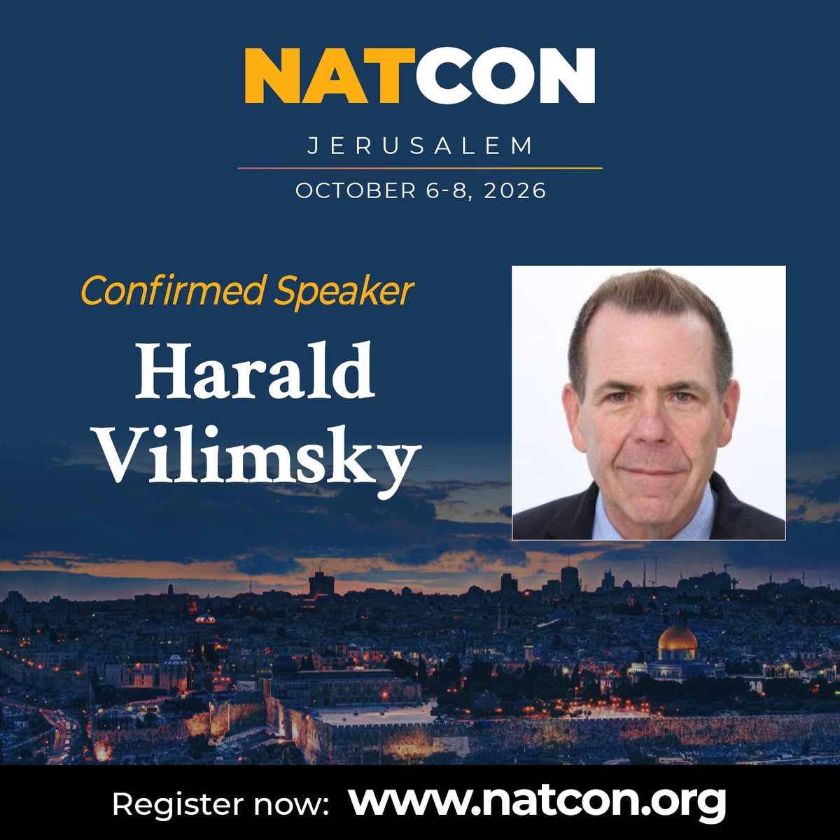 NatConTalk's tweet photo. Announcing: Harald Vilimsky (@vilimsky) will address NatCon Jerusalem on October 6-8. 

Information and registration here:

https://t.co/kh2CyKYKHT https://t.co/MTeryx7I7V