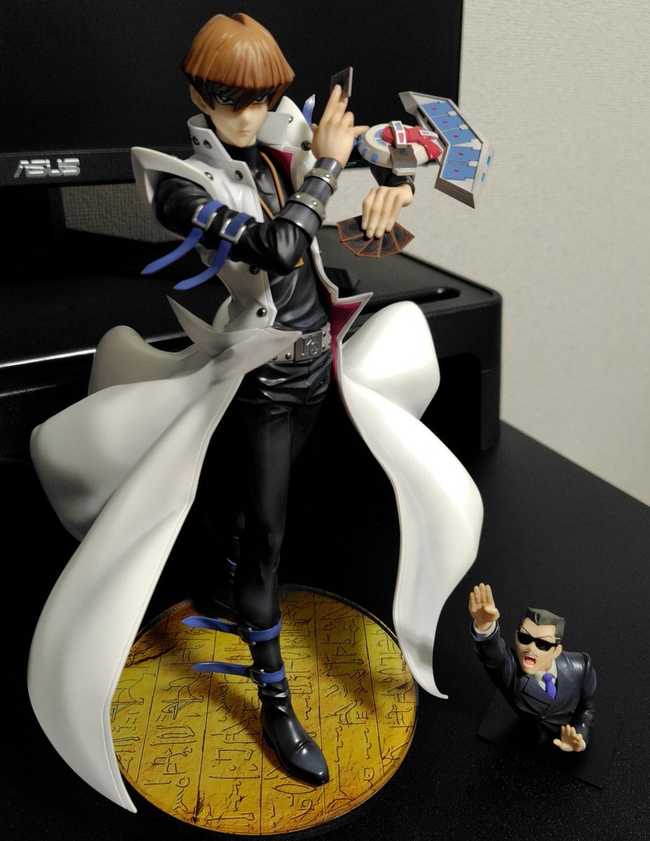 Amaki001's tweet photo. 予約してたフィギュアが届いたんだけど、めちゃくちゃいいですわ☺

「決闘開始の宣言をしろ！！磯野ぉ！」
「決闘開始ィィィ」 https://t.co/pw40pENIlD
