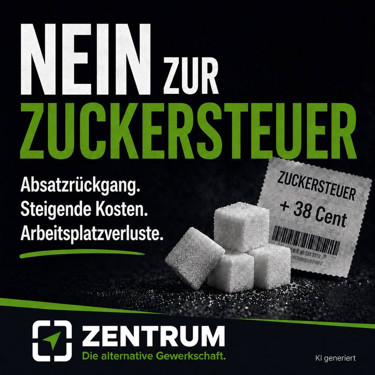 zentrum___'s tweet photo. #ZUCKERSTEUER? WIEDER SOLLEN DIE BESCHÄFTIGTEN DIE RECHNUNG ZAHLEN!

Der Bundeshaushalt ist klamm – und wer soll es richten? Verbraucher, Arbeitnehmer und Unternehmen.

Mehr dazu auf unserer Homepage (Link in der Kommentarspalte) https://t.co/IepQfDk12F