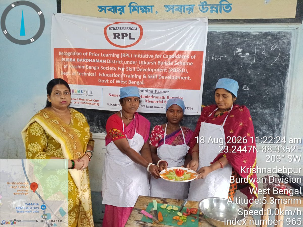 PBSSDprbdn's tweet photo. CCH MID-DAY MEAL RPL TRAINING, BATCH-3, ASSESSMENT DAY, KALNA-1 BLOCK,  Purba Bardhaman 
#StateSkillDevelopmentProgramme #SkillIndia #MakeInIndia #VocalForLocal #PBSSD #𝐒𝐤𝐢𝐥𝐥𝐬𝐃𝐞𝐯𝐞𝐥𝐨𝐩𝐦𝐞𝐧𝐭 https://t.co/NIT6FuOoSh