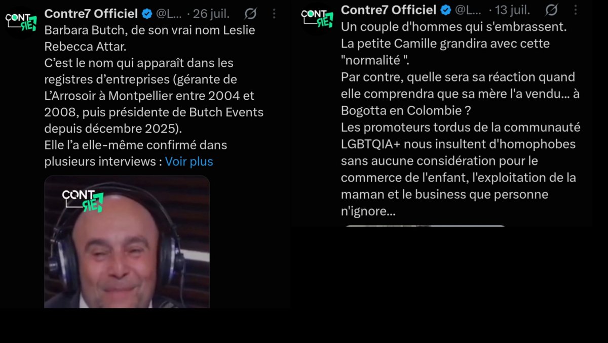GaryRB75's tweet photo. @MouMou_Guichard @Isadiscpol @Nopasaran_a @ParolesDHonneur @SabrinaWazWaz @kamilabderrahmn @TSDKcollectif @cohaerentiat @LeMediaContre7 @Feleaks Peut être que t'es potes c'est des grosses merdes aussi non ? Aller pointer le nom de Barbara Butch comme Le Pen a l'époque avec Bruel ou parler de "promoteurs tordus de la communauté Lgbtqia+"... A croire que t'es aussi un gros déchet confus 😲 https://t.co/Pm97f51mJ9