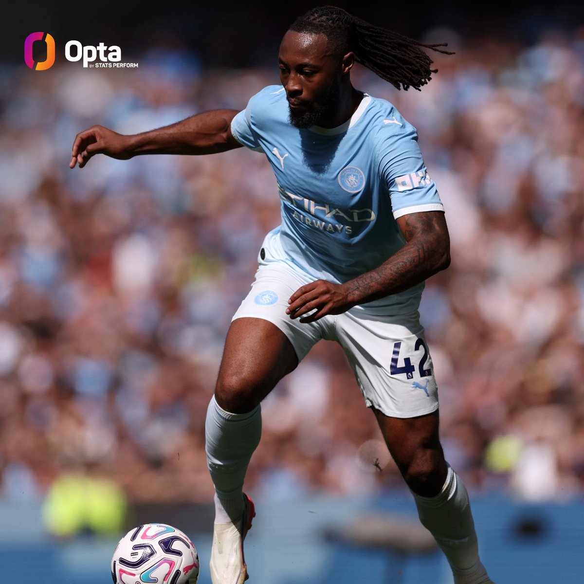 OptaJoe's tweet photo. 3 - Three of the four players to complete the most take-ons in the Premier League in the last three seasons now play for Manchester City:

1st - Jérémy Doku (191)
3rd - Iliman Ndiaye (143)
4th - Antoine Semenyo (132)

Intimidating. https://t.co/XHwB7Bal2W