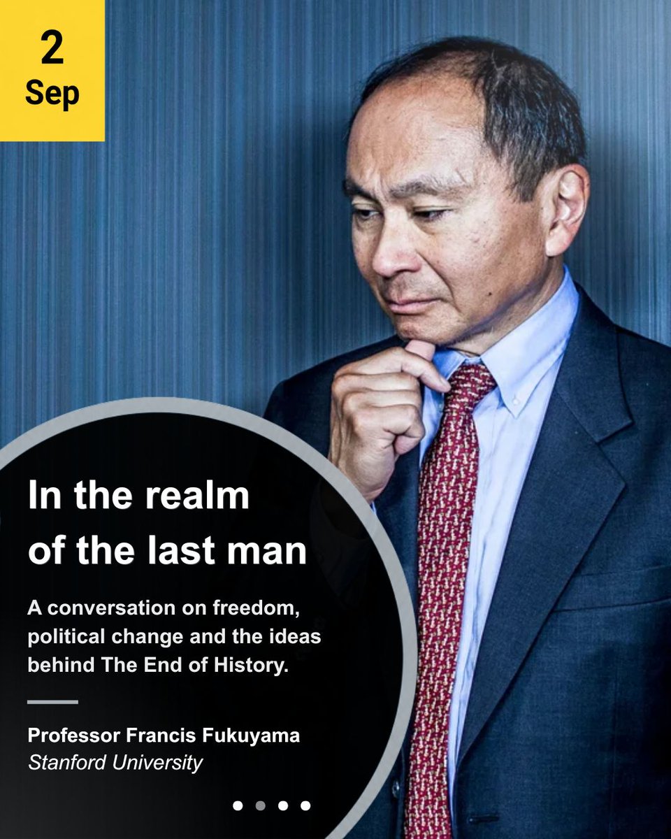LSEPublicPolicy's tweet photo. 🎓 A new academic year means a new programme of public events at LSE SPP.

We’re kicking off September tonight with Francis Fukuyama, with more events to come on geopolitics, global economic power, technology and more.

👉 Explore our upcoming events: https://t.co/yT7uTFWlxB https://t.co/6R0CPuiHGv