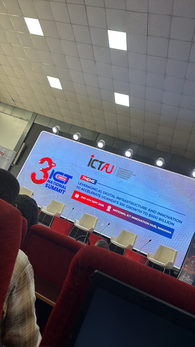 mariamcosine's tweet photo. 3rd ICT National Summit.
2026 Theme.
Leveraging Ai , digital infrastructure and innovation to accelerate Uganda’s 10* growth to $500 Billion 
.@ICTAUg https://t.co/SNzyfaY7oI