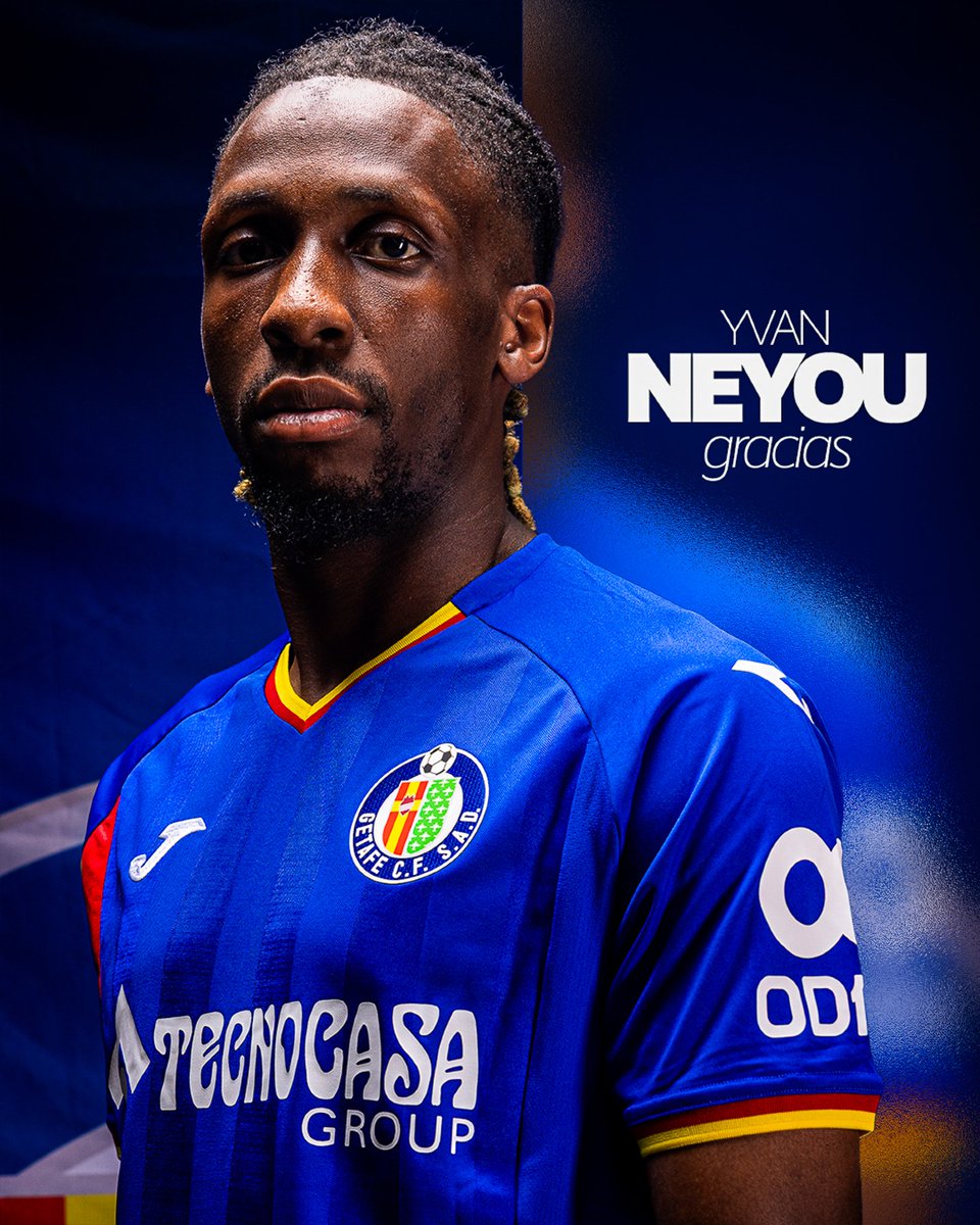 GetafeCF's tweet photo. 𝐂𝐎𝐌𝐔𝐍𝐈𝐂𝐀𝐃𝐎 𝐎𝐅𝐈𝐂𝐈𝐀𝐋: Acuerdo con el Volos FC para la cesión de Yvan Neyou hasta final de temporada. 

¡Mucha suerte en tu nueva etapa, Neyou! 

🗞️ https://t.co/hdVy1HO4YD https://t.co/sE00PMVIu7