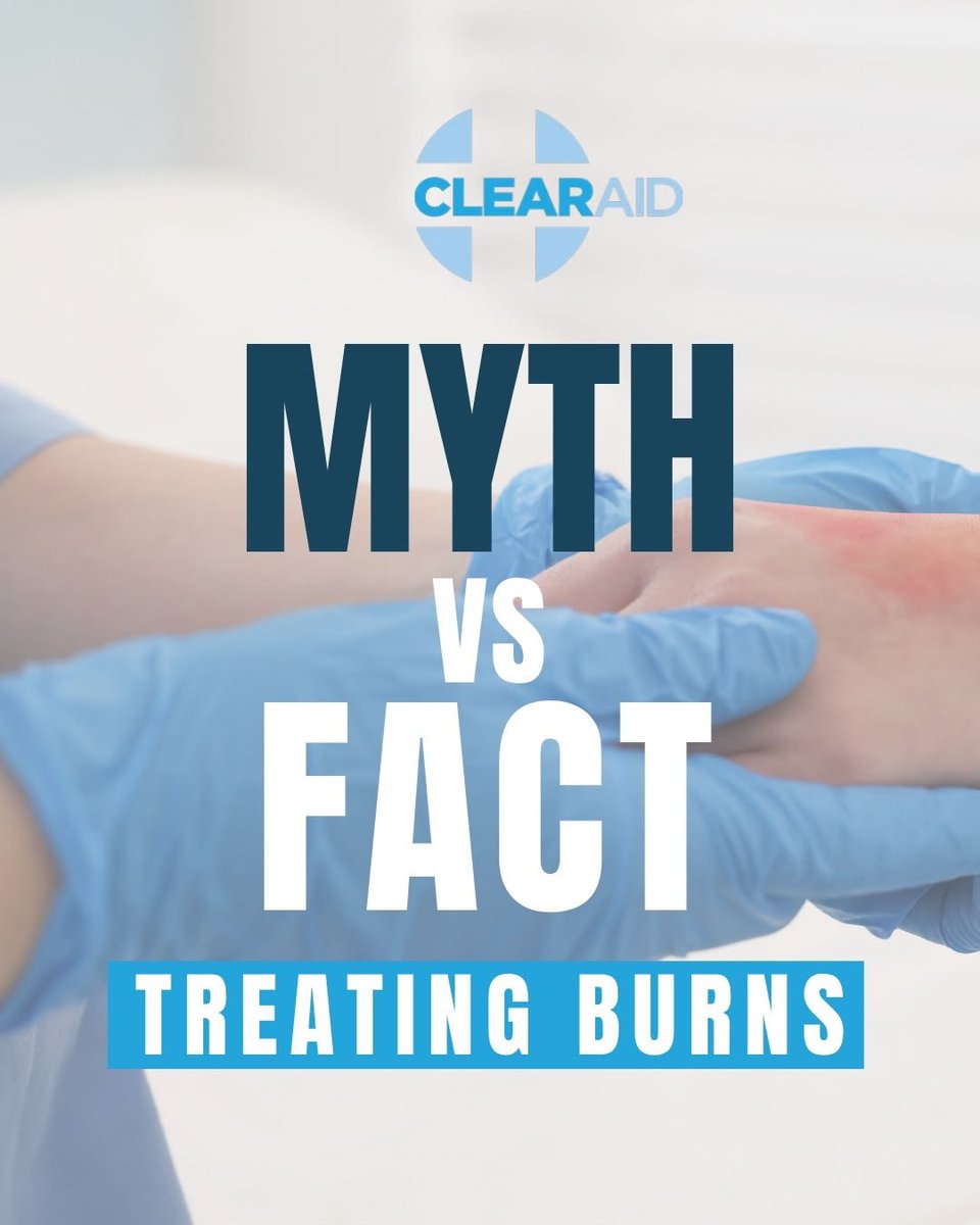 ClearAid's tweet photo. Have you heard of any home remedies for burns? We have… Butter, Honey, Toothpaste and many more. Please don’t do that 😅. Have a look at our post to see the correct method. #burns #firstaid #training #reviews #fire https://t.co/gGYDI0oYe1