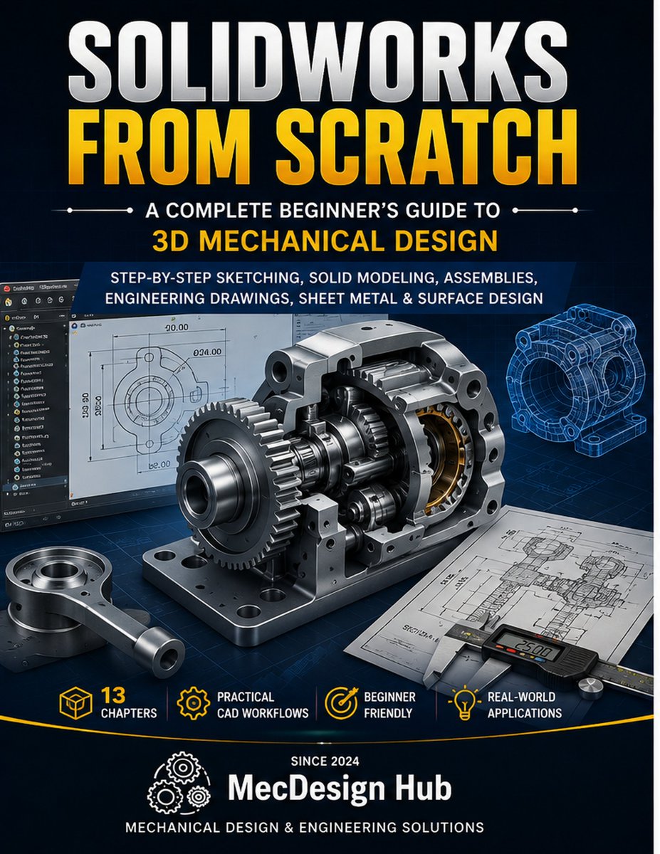 MecDesignHub's tweet photo. Get Your Copy of SolidWorks from Scratch: A Complete Beginner’s Guide to 3D Mechanical Design on @Gumroad https://t.co/FtgGTiIeqN
#solidworks #CADEOS72MILHOE https://t.co/7AreqStOT4
