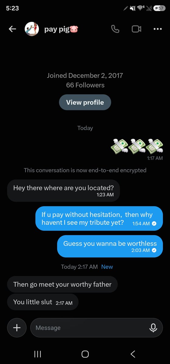 HQuinn150's tweet photo. I know we all know better with the ones that comment on us to "dm them" but I was bored and wanted to see how easy it was to ragebait one 🤣 #findom #scams #domme https://t.co/b6kFOGXWl5