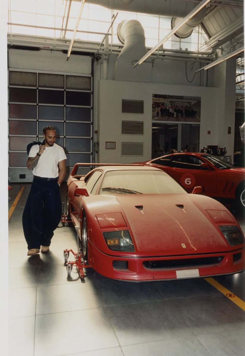 Godson__one's tweet photo. The Ferrari F40 still feels like a car built with one goal: speed without apology.

Lewis Hamilton owning one makes the story even more interesting. He’s spoken about the F40 being his dream car since childhood, and when he joined Ferrari, having one waiting at Maranello was clearly more than just another addition to the collection.

Behind the driver sits a 2.9L twin turbo V8 producing around 478 hp, sending power through a 5 speed manual gearbox. At roughly 1,300 kg, there isn’t much car getting in the way of the engine.

Around 4 seconds to 60 mph and a top speed over 200 mph were serious numbers for its era.

No hybrid system. No automatic gearbox. No digital safety net. Just boost, a lightweight chassis and a manual transmission.

And now one of Ferrari’s most iconic cars sits in the collection of a driver who grew up dreaming of owning one. That’s a pretty fitting story for the F40.