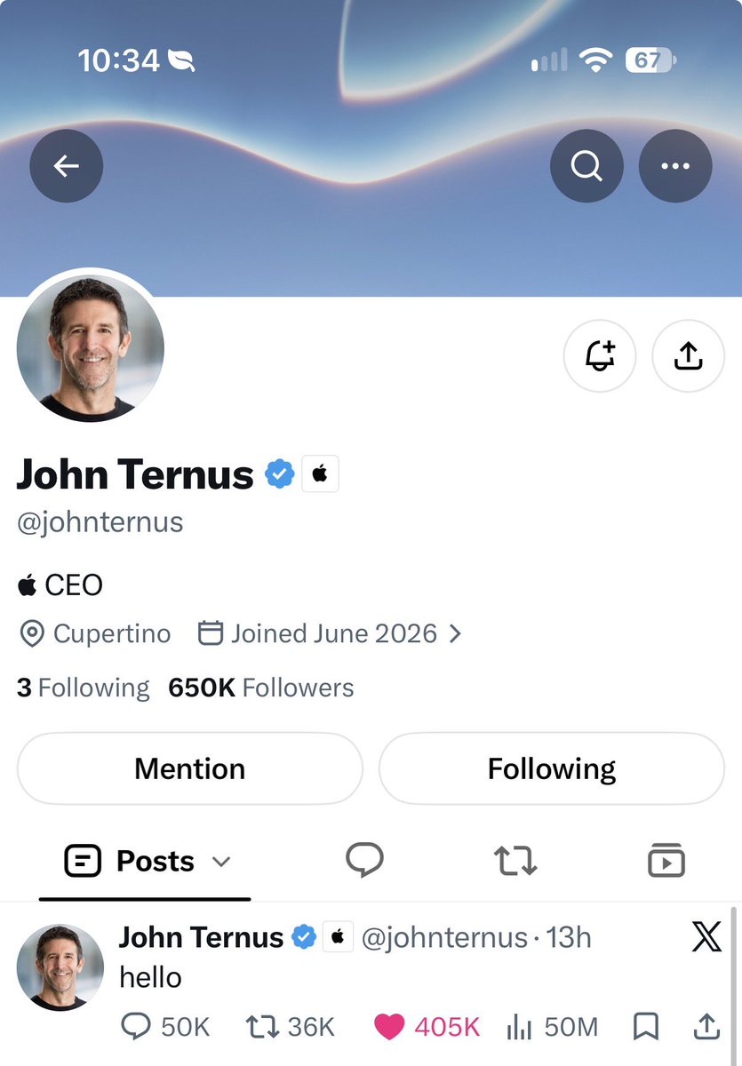 Cartidise's tweet photo. don’t forget me now that you’re famous @johnternus

i followed you when you had less than 1K 😍 https://t.co/KKeAQX6k4J