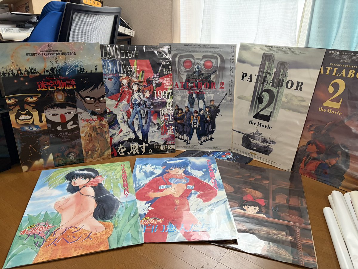 LKSTORE1's tweet photo. 第3回大阪ポップコン出品情報5
ポスターはファイルにも入れて持っていきます。らんま1/2、うる星やつらなど高橋留美子先生関連の物も。
#エヴァンゲリオン
#パトレイバー2
#きまぐれオレンジロード
#osakapopcon
#大阪ポップコン https://t.co/yZyoNq17Ev