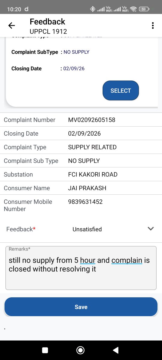 Humanbeingg100's tweet photo. 🚨 FCI Power House, Kakori, Lucknow | Wader Khera Road. 
CGRF complaint pending 2 months ❌
1912 complaints closed without resolution ❌
Lineman misbehaves when contacted 🚨
@CMOfficeUP @EMofficeUP @UPPCLLKO @ZoneAmausi @MVVNLHQ @myogiadityanath @aksharmaBharat @AKSharmaOffice https://t.co/0Sbvj9TC3L