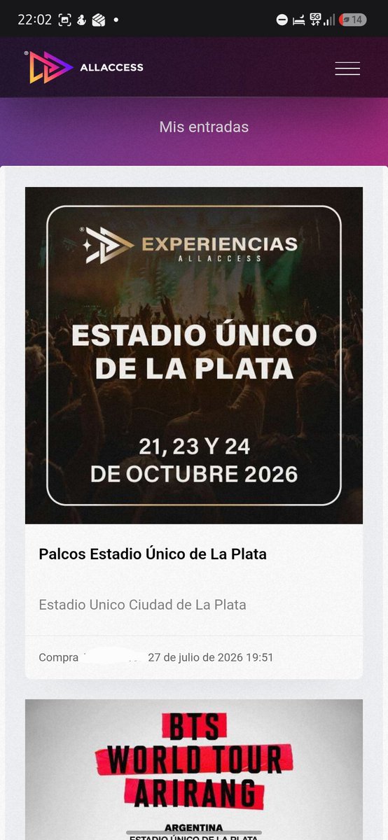 alpacatuna7's tweet photo. @thv_tetee30 Querida, vendo palco preferencial para el 24 de oct 🧚🏻‍♀️ https://t.co/vcABd5wPcw