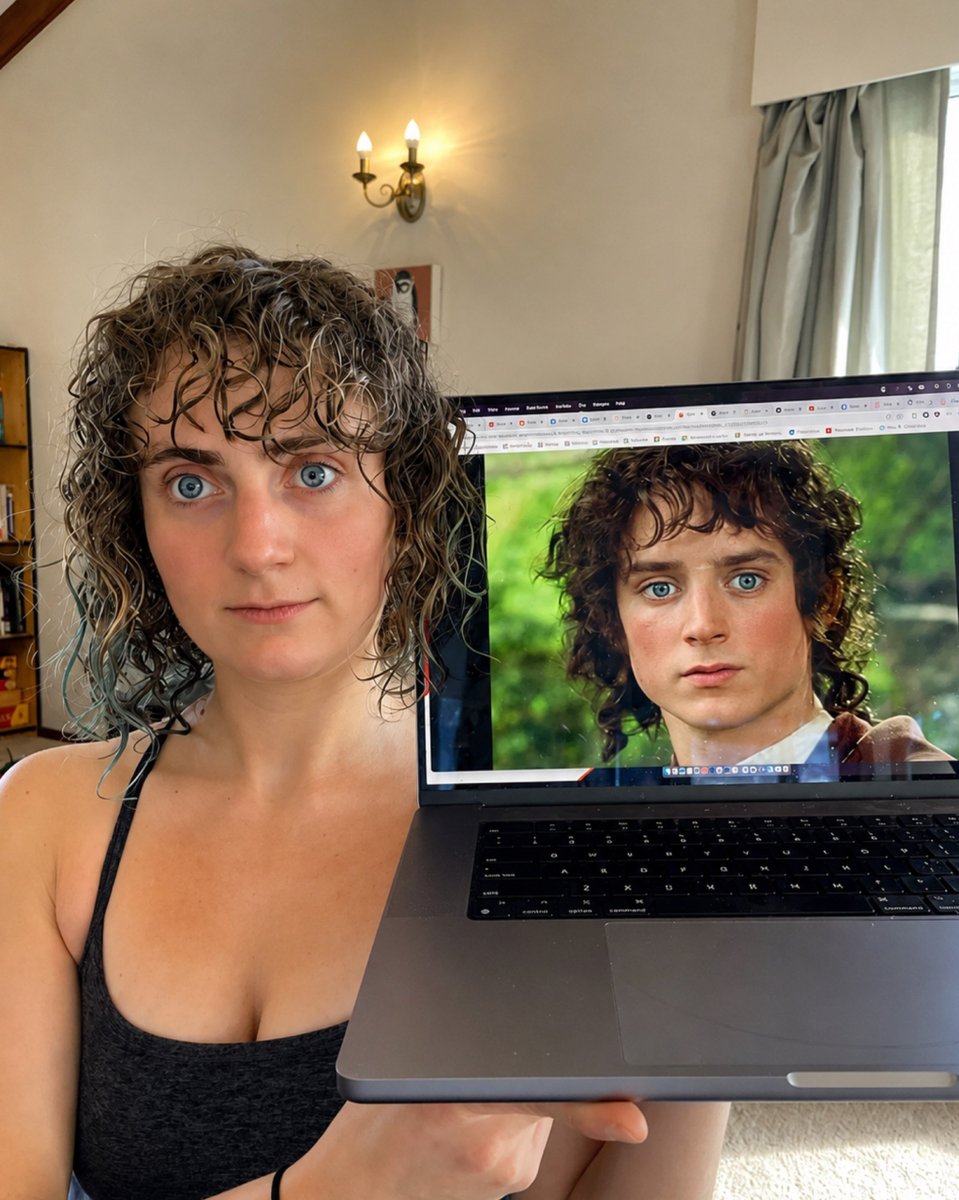 Boldwomens's tweet photo. WOMAN ASKS HAIRDRESSER FOR BANGS BUT ENDS UP LOOKING LIKE "FRODO BAGGINS". https://t.co/qryT7xCjMN