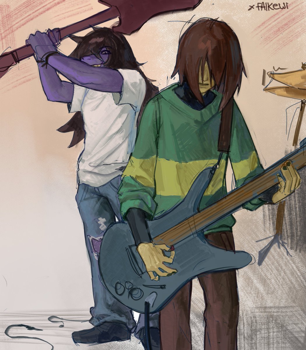 falkewi's tweet photo. "hey, we make a pretty good band" #deltarune https://t.co/ATeagP07Js