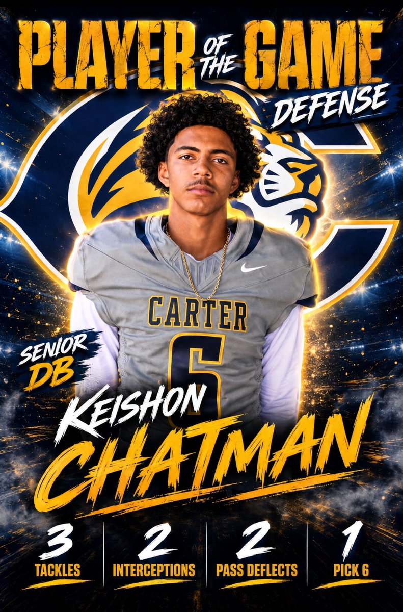 KeishonChatman6's tweet photo. Ranked #11 in California to start the season. Through two games: 3 interceptions, including 1 pick-six, 3 pass breakups, and 6 total tackles. Staying consistent, trusting the process, and continuing to stack strong performances. https://t.co/5ovhu1RfTX