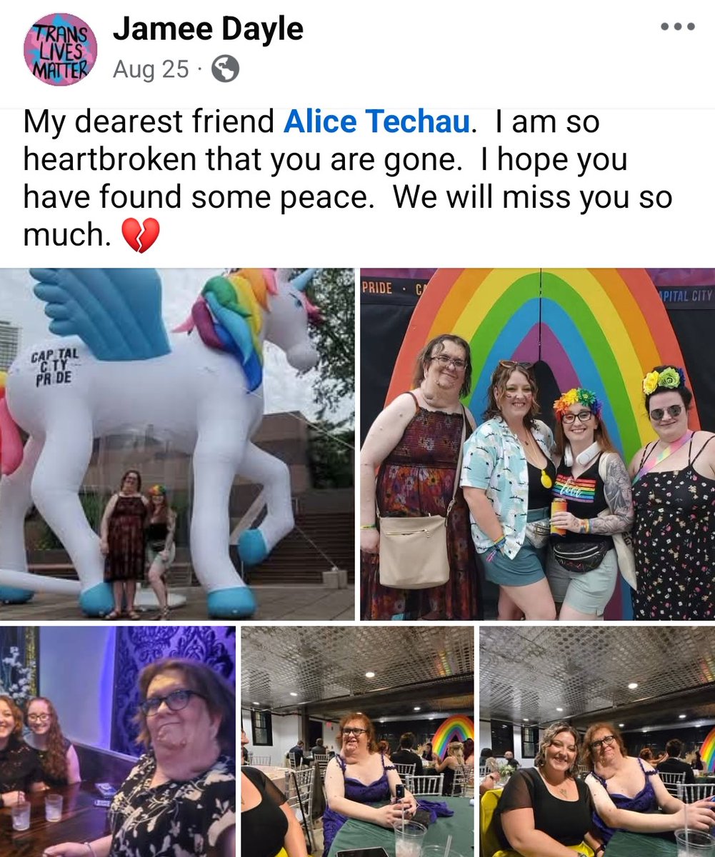 ManySuchCases's tweet photo. This man, Adam "Alice" Techau, underwent vaginoplasty last year as part of his transition process. As recent studies have shown, rates of self-termination increase among post-op trans-identified males despite trans activists' insistence to the contrary. Sadly, Adam has now contributed to that statistic. RIP.