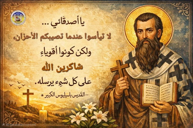 nbyl417591's tweet photo. يا أصدقائي ... لا تيأسوا عندما تصيبكم الأحزان، ولكن كونوا أقوياء شاكرين الله على كل شيء يرسله.
*القديس باسيليوس الكبير*✍️🙏⛪️✝️ https://t.co/KtbyEzsWPY