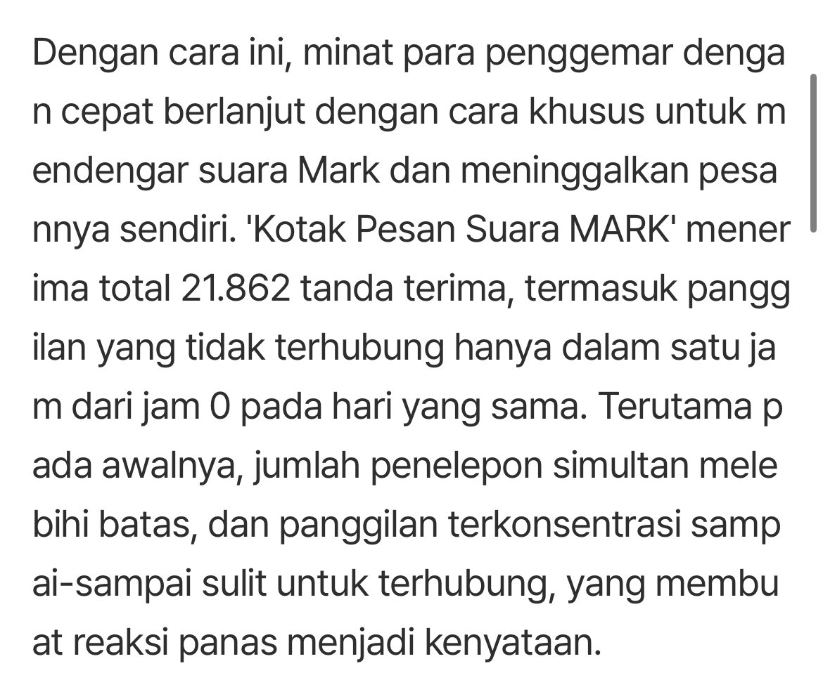 marklopsemangka's tweet photo. gila mark lee lu keren banget… 😭 dari info artikel bilang kalo project MARK yang DM ‘friend’ itu dapat 42.392 DM dari fans dalam waktu satu jam 

terus yang project voicemail kemarin tercatat 21.862 telpon masuk dalam waktu satu jam 

ARTIS BESARRRRR KITAA 😭🫂 https://t.co/X0Tik8Bt3o