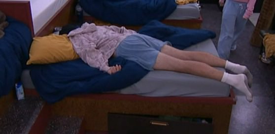 _jetpckblues's tweet photo. barrett genuinely sleeping like this every night is frying the fuck out of meksnsjdn #bb28 https://t.co/kF8rV1qmWM