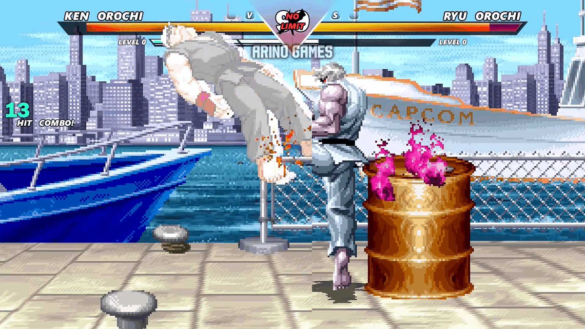 MayaWitch's tweet photo. RYU OROCHI VS KEN OROCHI. SOMEONDE NEEDS TO STOP ARINO! https://t.co/UxSDDg5GmT ケンの一方的な攻撃で終わり(^_^.) #MUGEN #ArinoGames #StreetFighter #KenOrochi #RyuOrochi #KenMasters #Ryu https://t.co/VILN4gnOC1