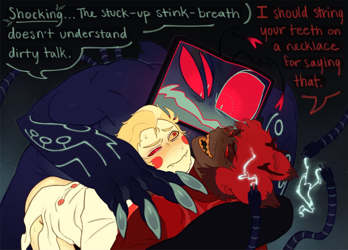 khakichuck's tweet photo. //nsfw
Oh...that's just playground insults #applemedia #radiostatic #staticapple #radioapple #hazbinhotel https://t.co/QAGCV747Uf