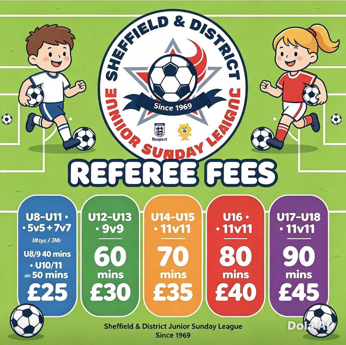 SDJSFL's tweet photo. New format playing time and Ref fees - NB change in U16 fee https://t.co/6Vh3tikm6O