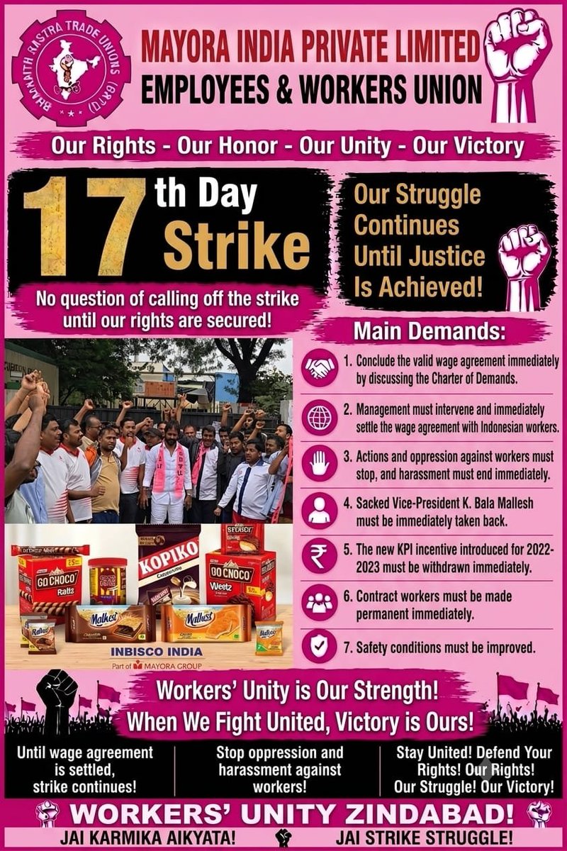 MAYORAIND's tweet photo. @TelanganaCMO
@mayoraindia
@Achyut_K_Reddy
@MayoraIndah

MAYORA INDIA 17Th DAY STRIKE https://t.co/onTGXzAStV