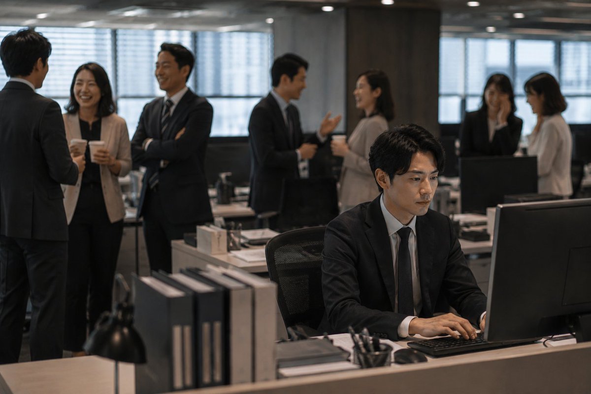 jungo_FanMarke's tweet photo. 職場の人間関係で悩まない人の特徴

第1位　実は誰とも仲良くない https://t.co/aWwdqDdT4s
