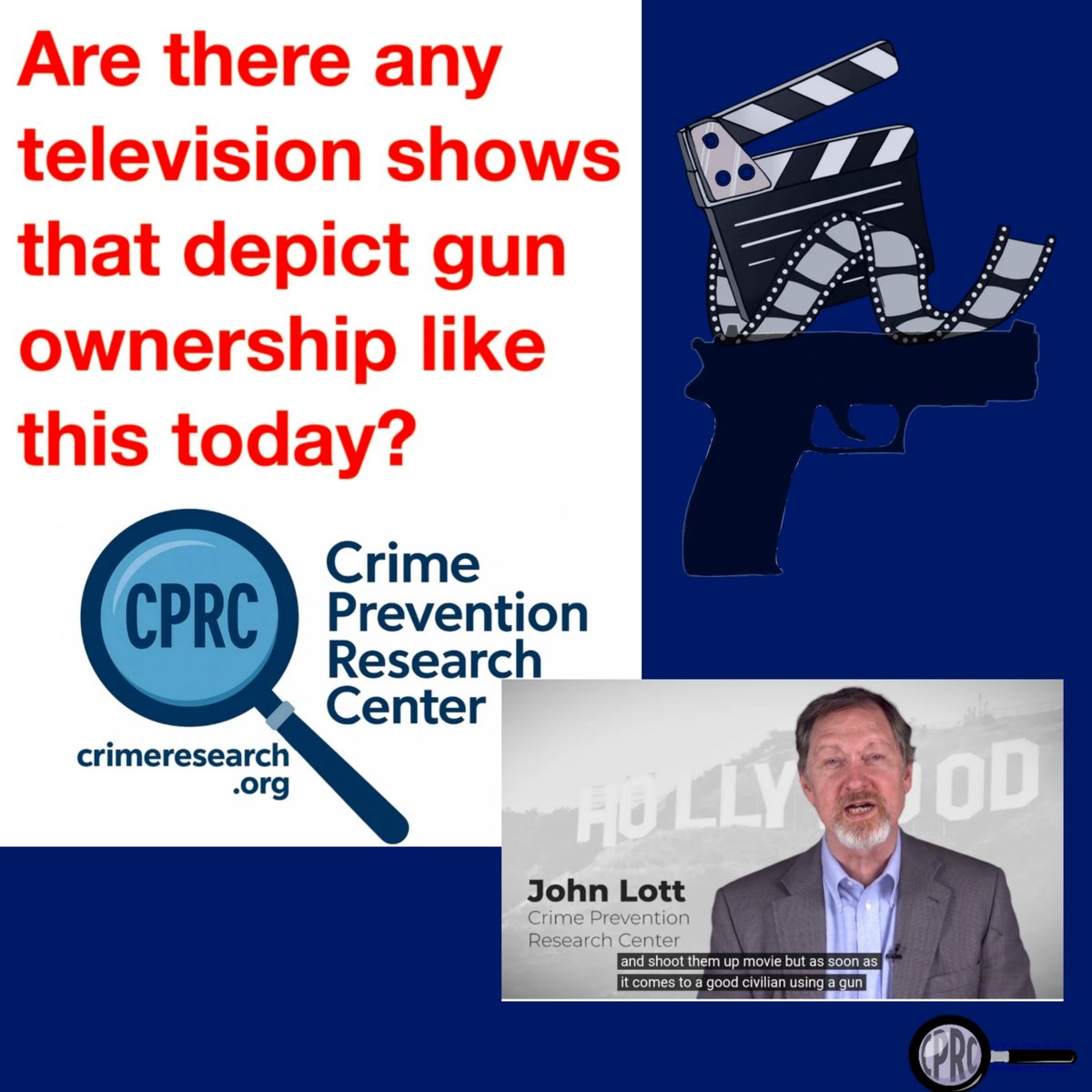 CrimeResearch1's tweet photo. Are there any television shows that depict gun ownership like this today?
Check out our full length articles on this topic. 
Links in bio.
#CPRC #Crimepreventionresearchcenter 
https://t.co/H7PVpX82N7 https://t.co/W10fy8mFd6