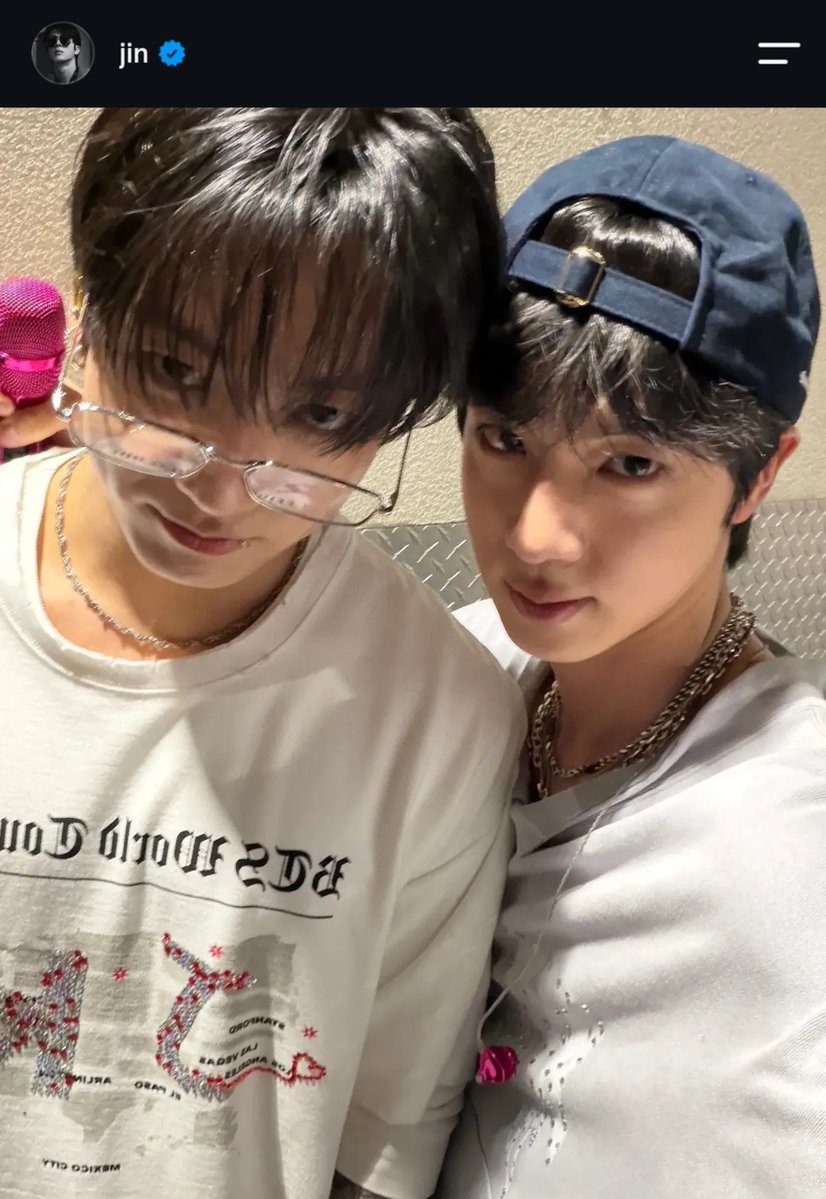 Yoon_kookie97's tweet photo. #Jin Instagram Post 

🐹: “birthday bro” https://t.co/i0S7vfLNAP