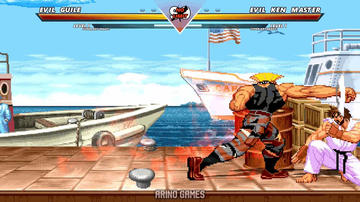 MayaWitch's tweet photo. EVIL GUILE Vs EVIL KEN. I’M NOT EVEN SURE WHAT I JUST WATCHED! https://t.co/rHPMbxg903 ケンの良い部分が分からん・・・ #MUGEN #ArinoGames #StreetFighter #EvilGuile #Guile #EvilKenMaster #KenMasters https://t.co/ZRj9q9JGpH