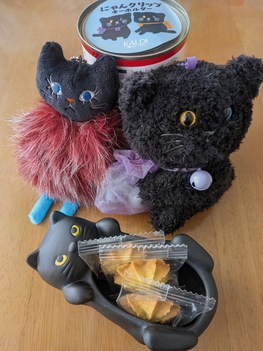 reading_mako's tweet photo. こんにちは😆︎💖
KALDIで、今年のハロウィンの
黒猫ちゃん買ってきました♡♡
マスコット⇒クリップ
⬇小物入れ
この時期は黒猫ちゃんグッズ
増えるので嬉しい♡♡ https://t.co/MGZoUqmHra
