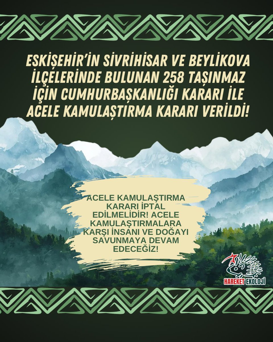 HareketEkolojii's tweet photo. "Yer altı zenginliklerinin ekonomiye kazandırılması" adı altında insanların ve hayvanların yaşam alanları sermayeye peşkeş çekiliyor, doğa geri döndürülemez şekilde kirletiliyor, ekosistem zarar görüyor, halkın toprağına yok pahasına el konuluyor ! https://t.co/VPmc5fPkcC