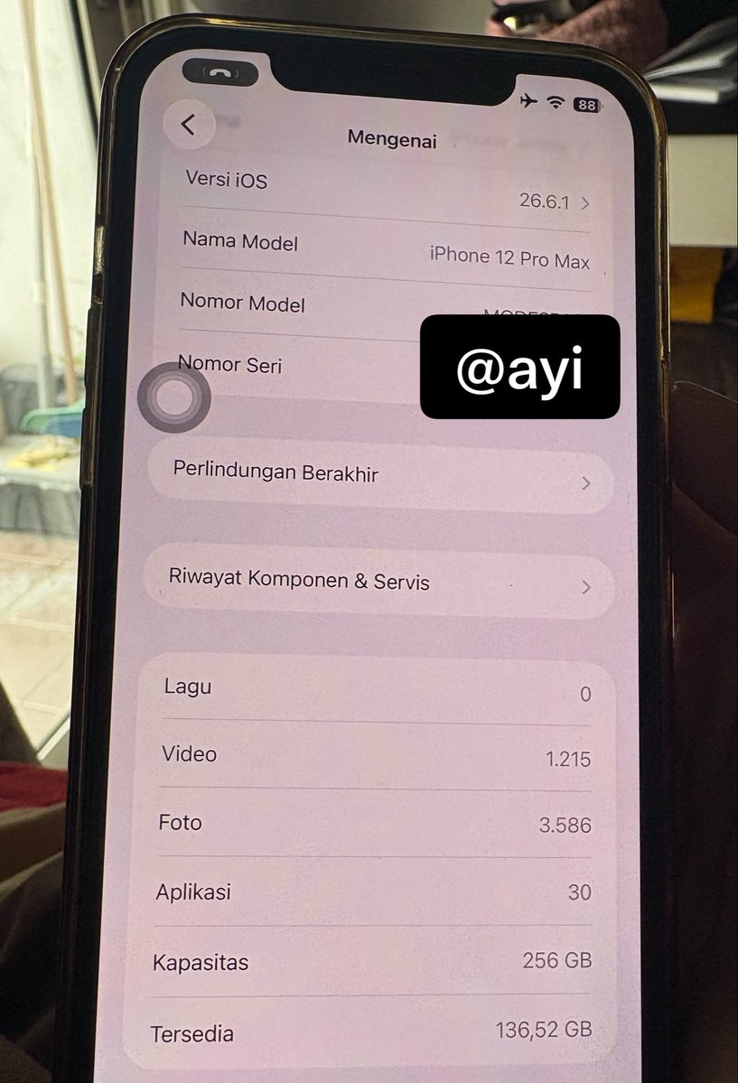 godsbarbies's tweet photo. jual ip 12 Pro Max 256GB iBox
Rp7,3jt nego tipis. Kondisi pemakaian, fungsi lainnya normal. detail
Ex-iBox
IMEI aman
LCD replacement
Baterai replacement
Face ID gak berfungsi
Kamera, speaker, mic, Wi-Fi, Bluetooth, charging, dll normal
Kondisi body sesuai foto #zonauangㅤ https://t.co/yBaPw54G2p