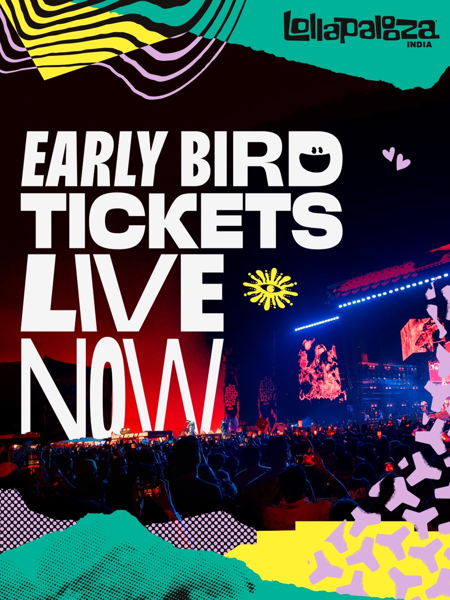 Bookmyshow_live's tweet photo. Lolla early bird sale is LIVE! 👀🎶

Your sign to lock in the weekend before the tickets fly..🔥

https://t.co/nb6LvK06WM Grab it now❗️ https://t.co/c2RSvVOXrc