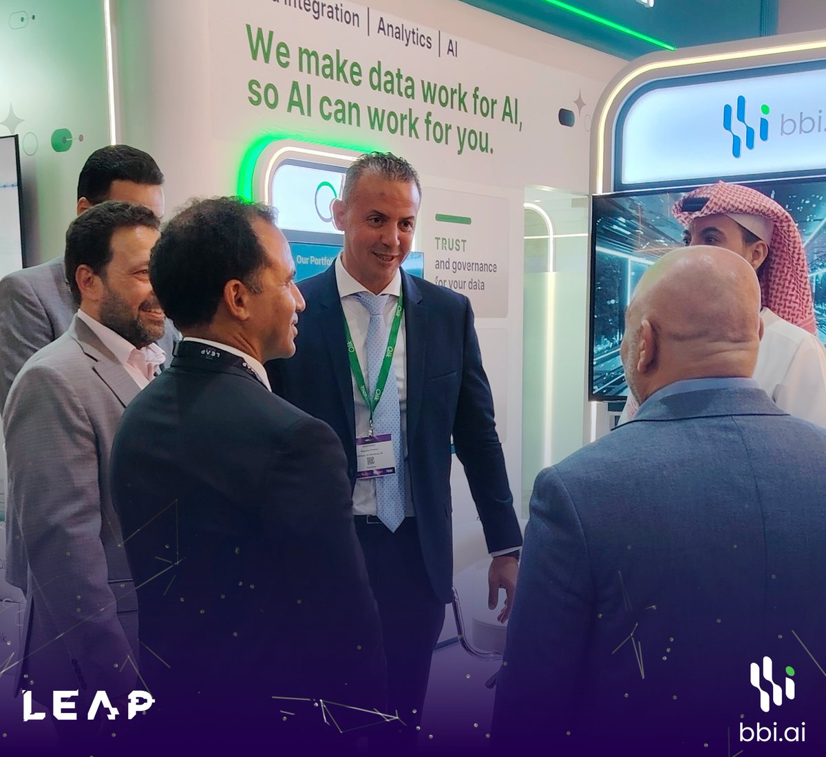 BBI_Consultancy's tweet photo. تواصل بي بي آي حضورها في #LEAP2026 بالرياض، في يوم ثانٍ حافل باللقاءات المثمرة، وتبادل الخبرات، والاطلاع على أحدث توجهات التقنية والابتكار.

تجربة ثرية تجمع قادة القطاع وخبراء التقنية لاستكشاف فرص جديدة في عالم البيانات والذكاء الاصطناعي.

#LEAP5 #البيانات #الذكاء_الاصطناعي https://t.co/Zs7U1HhlQ8