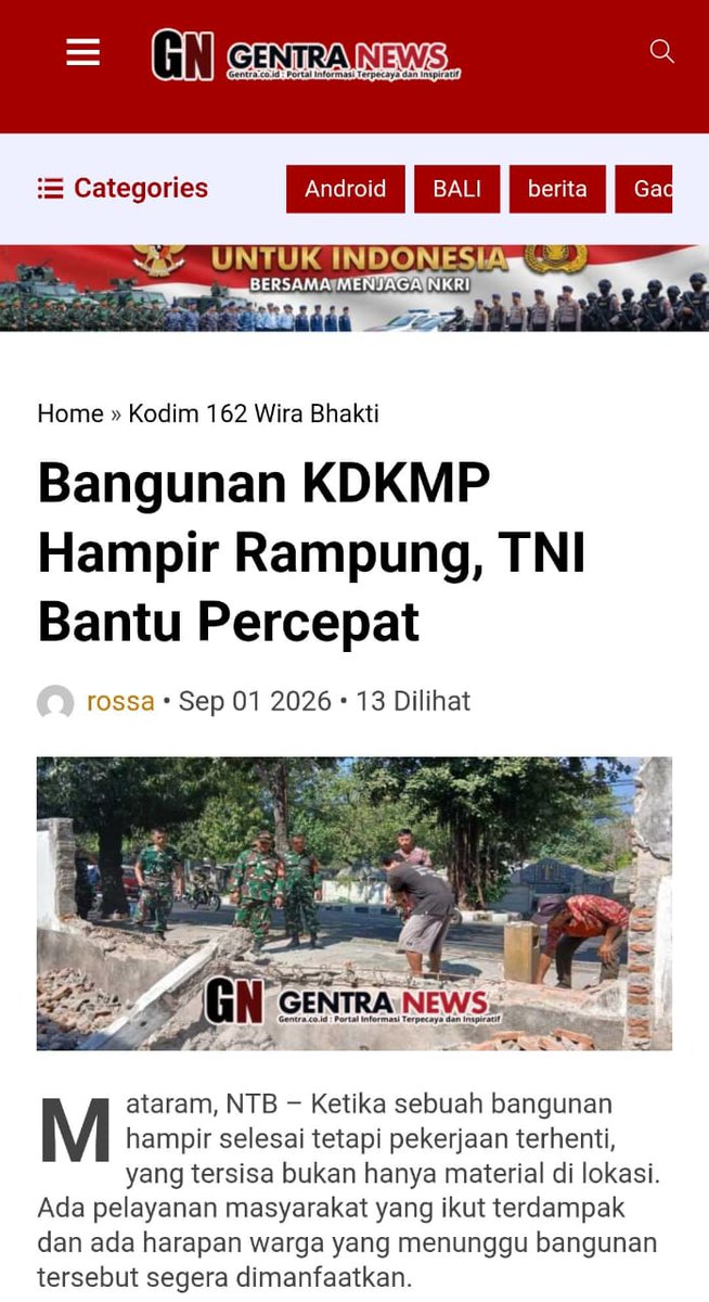 Muhamadaldiiiii's tweet photo. TNI berperan sebagai jembatan antara pusat dan daerah, antara kemajuan dengan ketertinggalan, di antara harapan dengan realitas.
TakPernah Lelah Membantu https://t.co/UQHsCgpAcF