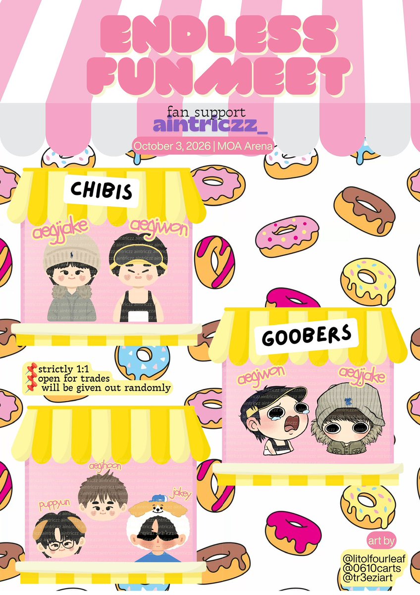 aintriczz_'s tweet photo. Enhypen Dunkin Endless Funmeet 
fan support by: aintriczz_ 

🩷💛random set of sticker flakes 💛🩷

🍩 like &amp; rt
🍩 strictly 1:1 (limited qty)
🍩 open for trades (DM me) 
🍩 show any voting/streaming proof to claim

#DunkinPH_ENDLESS #ENDLESSFunmeet
#ENHYPEN https://t.co/UsBjW4AvQ8