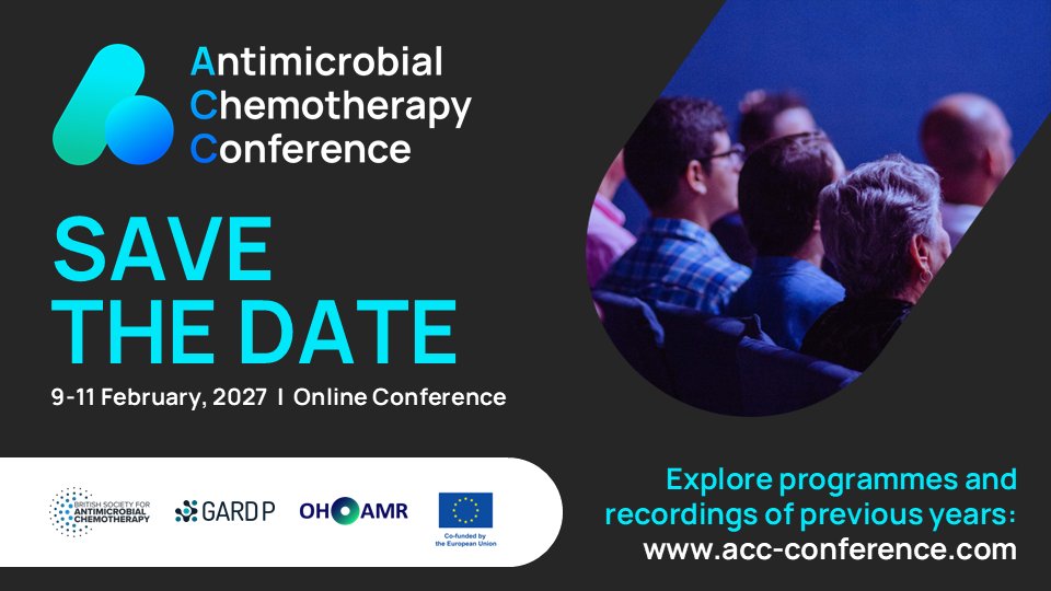 gardp_amr's tweet photo. 📅 Save the date: 9–11 February 2027

The Antimicrobial Chemotherapy Conference 2027 (#ACC2027) is coming online! 🌍

Join us for 3 days of conversations and exchange on antimicrobial chemotherapy and the challenges of antimicrobial resistance.

🤝 Jointly organised by @BSACandJAC and GARDP within the framework of the European Partnership on One Health Antimicrobial Resistance (EUP OHAMR).

Free and open access. 
More information coming soon!

🌐Explore the ACC2027 website: https://t.co/BkewKtnUmK

#AMR #OneHealth