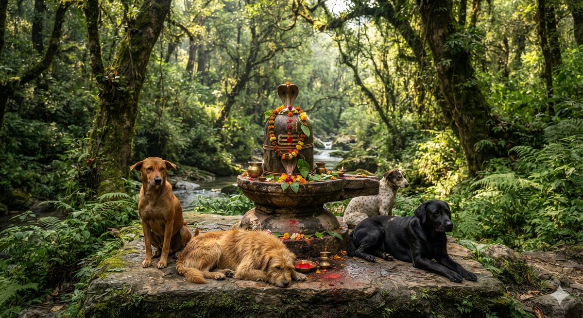 MahadevVisuals's tweet photo. जहाँ प्रकृति स्वयं महादेव की आराधना करती है, वहाँ भक्ति का ऐसा सुंदर दृश्य प्रकट होता है। जय भोलेनाथ! 🙏✨🕉️ https://t.co/u5ugnIayRG