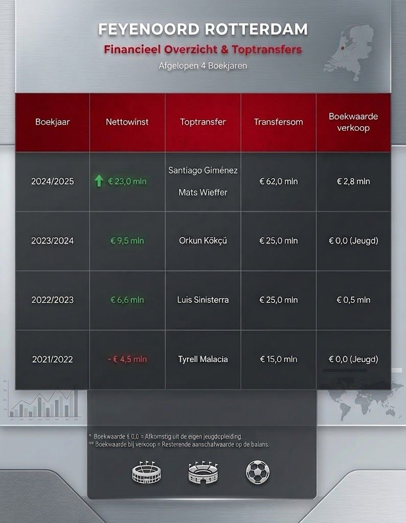 FR_Financials's tweet photo. Afgelopen jaren werd er telelens een flinke verkoop gerealiseerd. Mede daardoor ook mooie financiële cijfers. Echter was/is Feyenoord afhankelijk om jaarlijks een klapper te maken. Dit is lang vol te houden en zo doen veel clubs het. (1/3) https://t.co/A3qpddxGqS