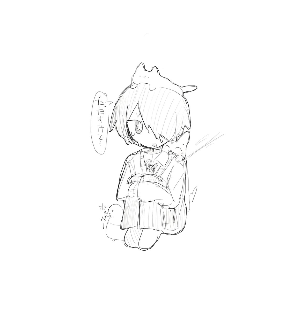 VtljqzEf3r99472's tweet photo. 動物苦手なのに好かれるタイプの2Pハセ
エアプ気味 https://t.co/RTkdVdtqdN