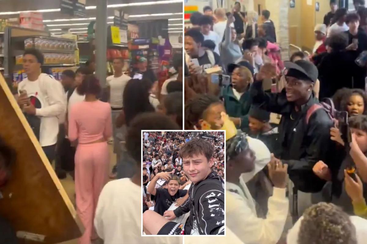 nypost's tweet photo. Colorado mob of 500 teens swarm Burger King, supermarket in chaotic shopping center takeover https://t.co/FzakaMGl9A https://t.co/LQDURXaaCK