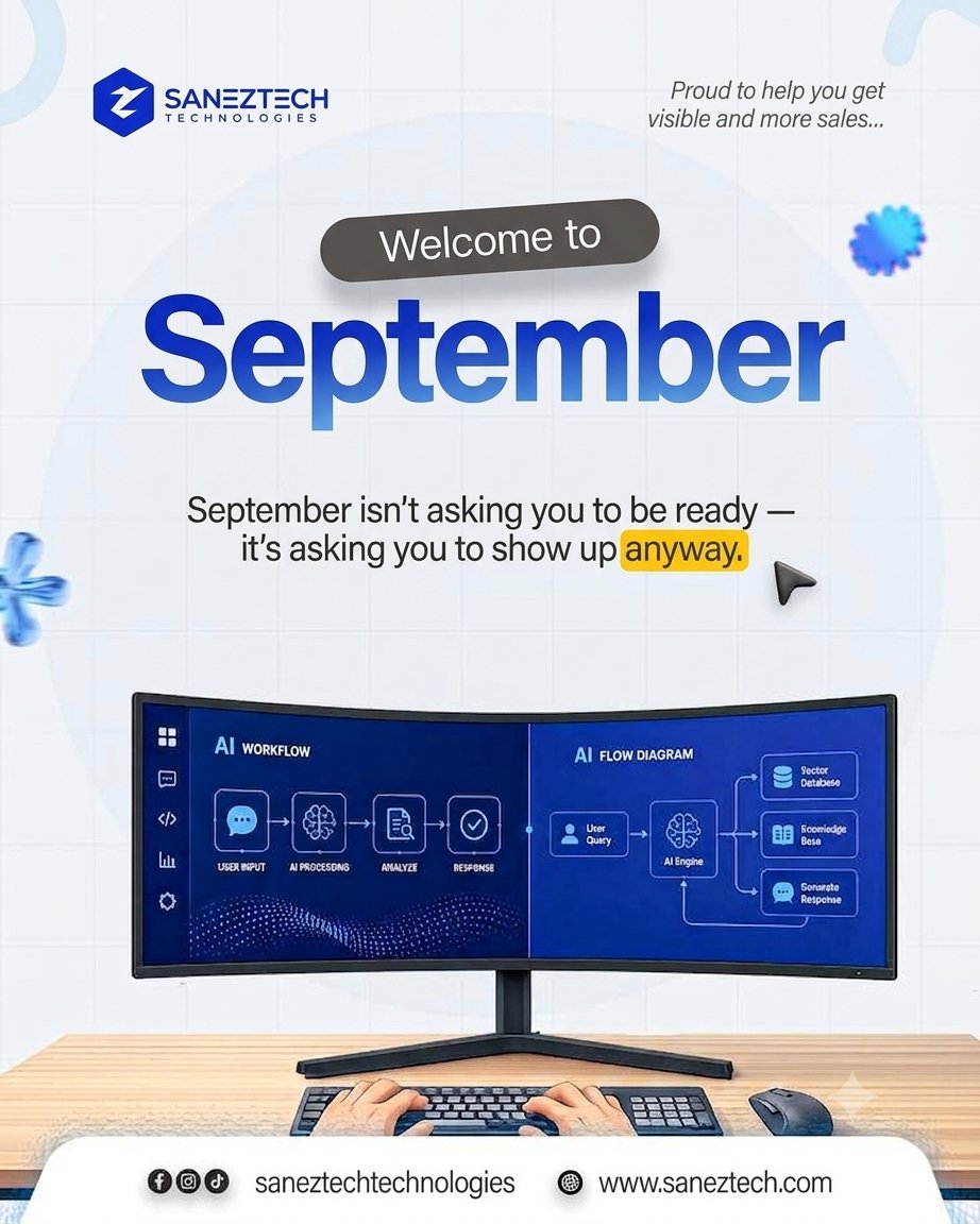 saneztech's tweet photo. September isn't asking you to be ready. It's asking you to show up anyway.
New month, same standard: show up, build, sell.
That offer, that campaign, that decision you've been sitting on — this is the month to act on it.
Let's make it count. 🌱
📩 https://t.co/DUcWRuzBu8 https://t.co/xKIF1s2EFU