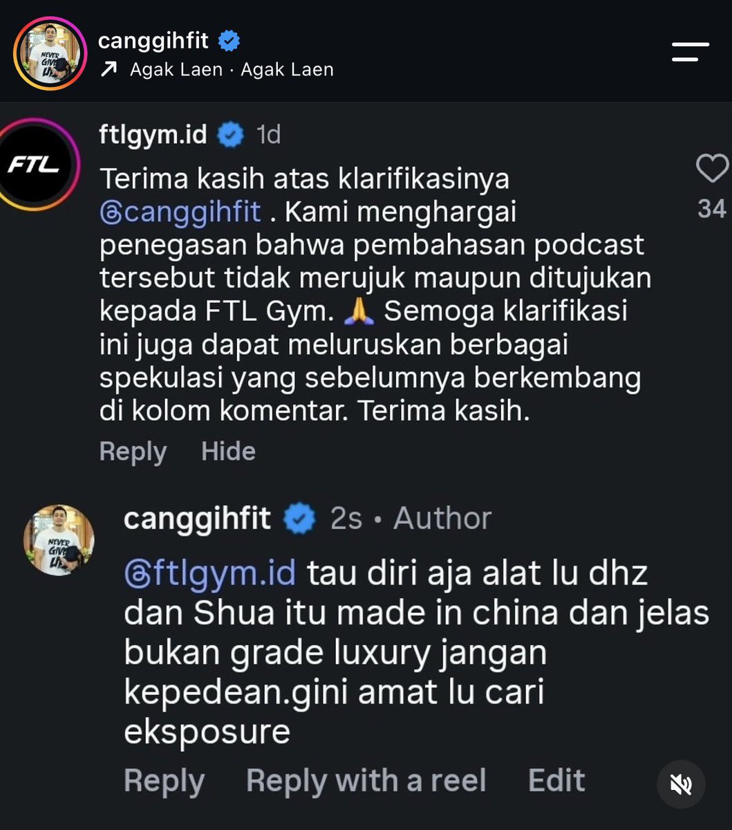 MRickyBarman's tweet photo. Karena mutual banyak anak gym, kayanya aku harus share ini 🤣🤣

Jadi canggihfit ini podcast bareng risyadandson dan ngebahas sisi gelap dunia gym.. eh malah dapat dm dari brand fitnes yg ono wkwk malah ke gocek.

tuh tempat gym emang problematik yah? https://t.co/F84TIErrl7