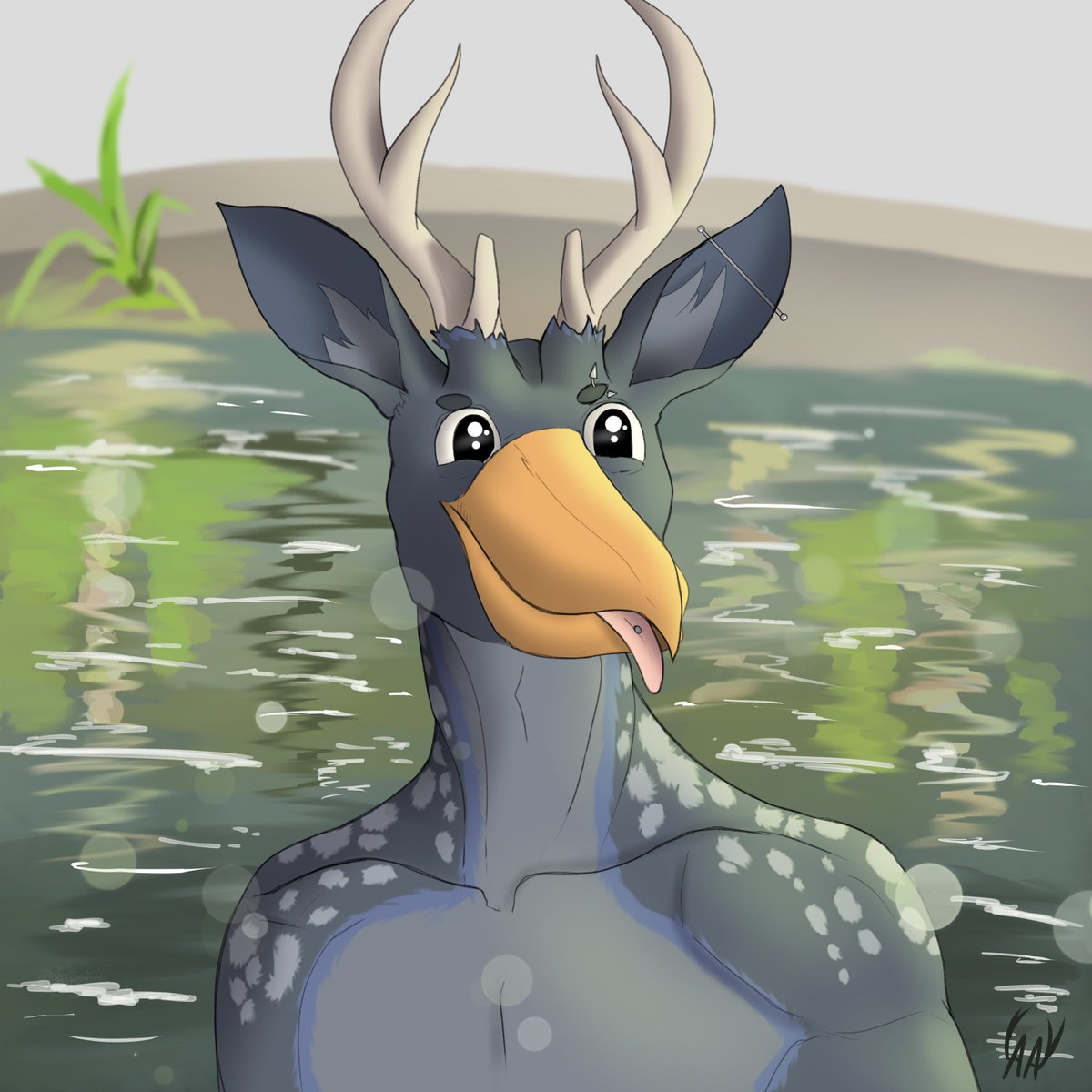 AlchemicAntlers's tweet photo. Dumb creature in da pond ✨️

Moistured, happy https://t.co/kVFRWdVIgI