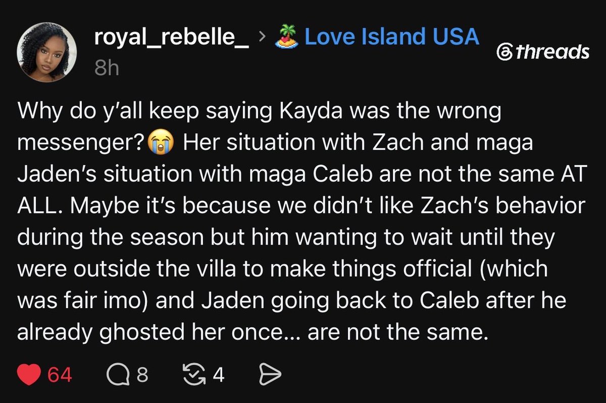 shipsthatilove's tweet photo. I don’t understand why people are trying to compare Kayda to Jaiden when there’s literally NOTHING that’s the same about their situation https://t.co/78ilji9BHL