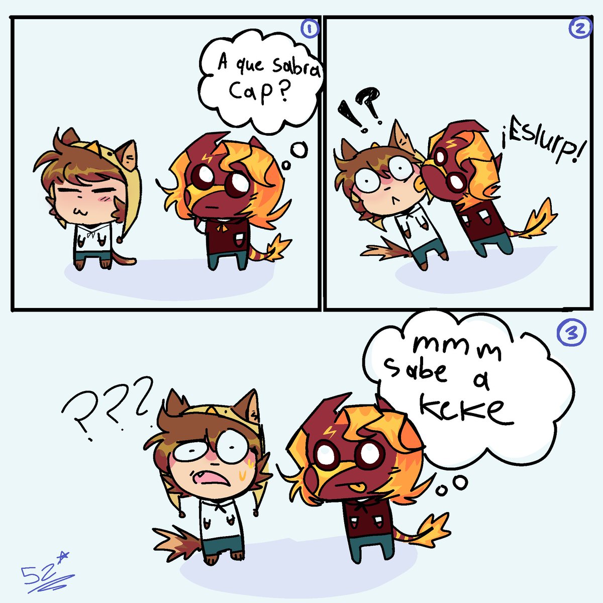 Zoeytta_52's tweet photo. MINI COMICC :D
(no es ship)
#capitangatofanart
#Themagmaboifanart
:3 https://t.co/2HOXivkq2G